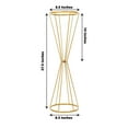 Efavormart 27" Dual Cone Reversible Gold Metal Geometric Flower Stand