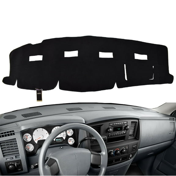 XUKEY Dashboard Cover For Dodge Ram 1500 2500 3500 2006-2009 Dash Mat Cover Pad Carpet