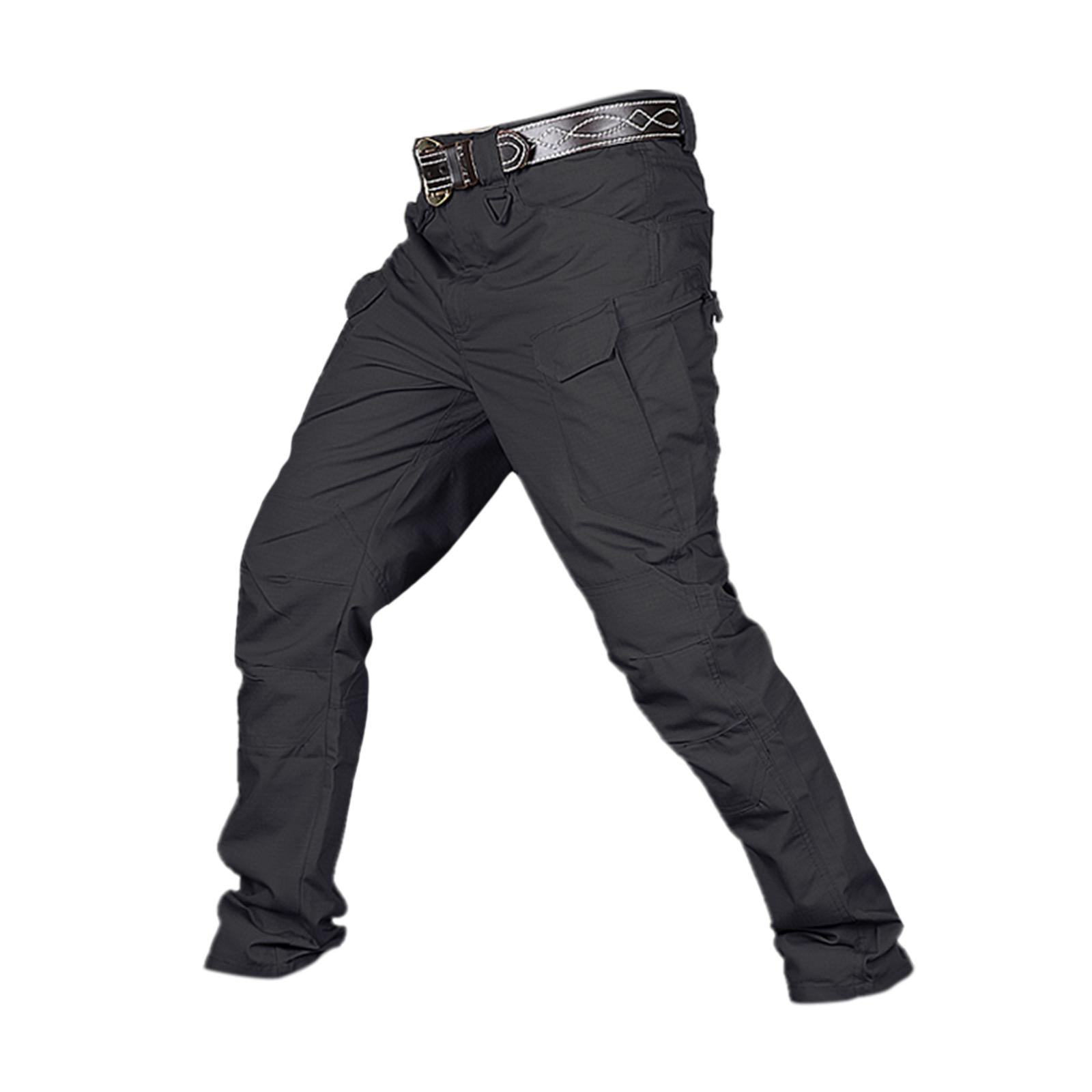 Mens Soft Shell Pants Jogging Hiking Military Tactical Quick Dry Cargo Trousers 