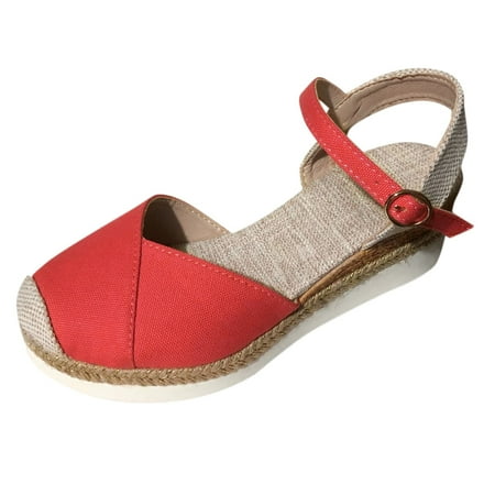

Vuygyu Vacation Slingback Court Wedges For Women Canvas Espadrille Wedge Shoes Shower Sandals Women Sandals Womens 8 Comfy Shoes for Women Sandals Flat Sandals for Women Size 8 Sandals Women 41 Womens