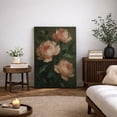thumbnail image 4 of Canvas Print Peony Floral Wall Art Dark Botanical Decorative for Living Room Bedroom - 32"x48", 4 of 8