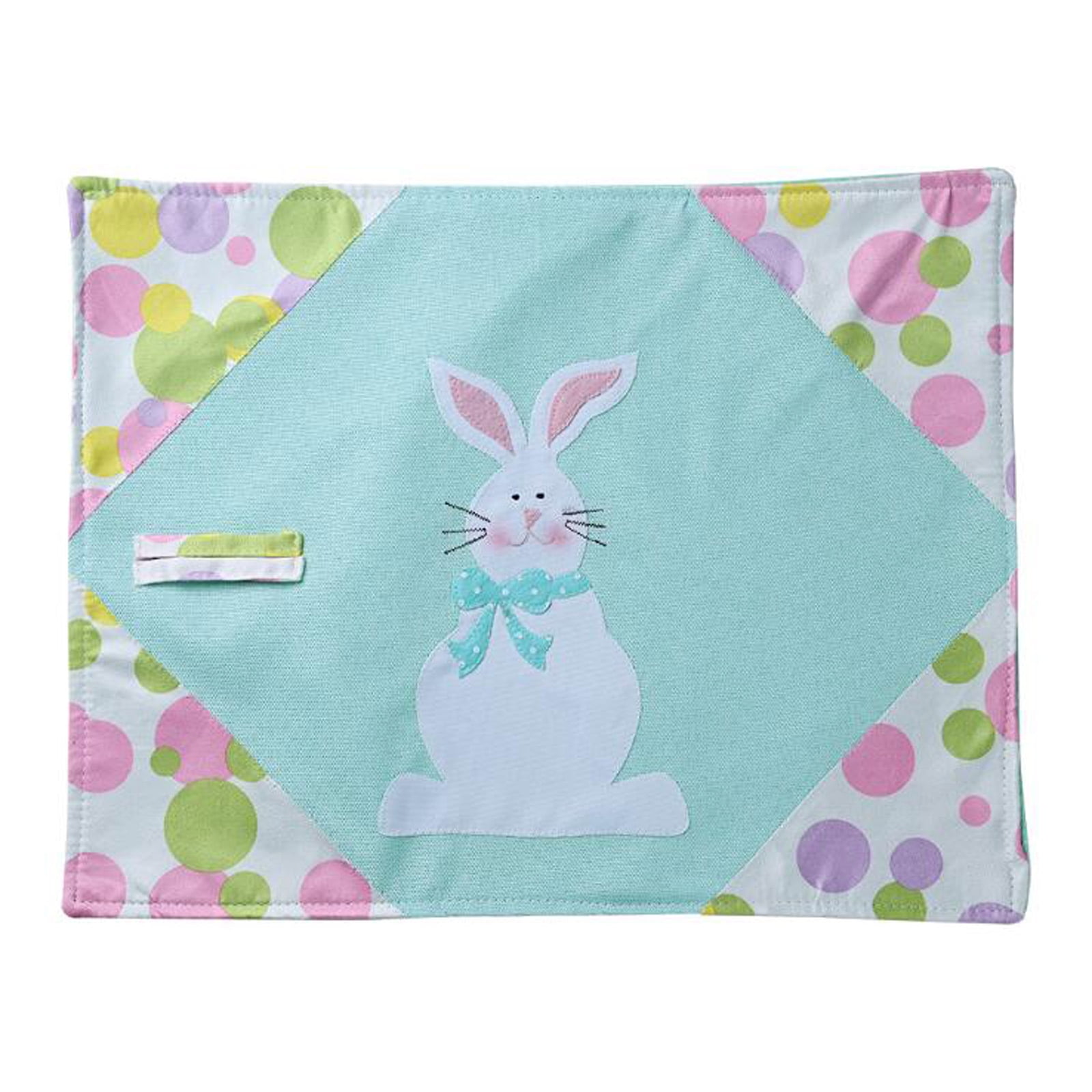 Happy Easter Bunny Placemats Spring Blossom Washable Non Slip Table