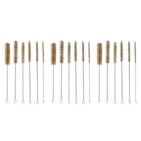 

18 Pcs Brass Tube Cleaning Brush Wire Brush Set Cleaning Polishing Tool Brass Wire Brush Set for Pipe Tube Cylinder