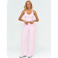 thumbnail image 2 of PISONIC Womens Workout Sets Two Piece Halter Crop Top Matching Straight Leg Pants Gym Work Pilates Outfits, 2 of 6