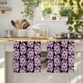 thumbnail image 4 of Purple Floral Kitchen Towels Set of 4, Abstract Watercolor Flower Leaf Plant Absorbent Dish Towels for Kitchen, Microfiber Hand Towel, Quick Drying Tea Towel for Cleaning Decorative Dishcloths, 4 of 7