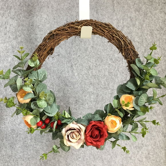 WEUVEB 1Ud Colgante Guirnalda De Rosas Artificiales Marrón Oscuro Ideal Para En Bodas Y Eventos