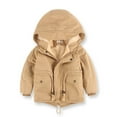 thumbnail image 2 of Staki Baby Boy Winter Fleece Coat Toddler Puffer Jacket Infant Boy Outerwear Clothes Toddler Sweater 3T,4T,5T,6-10Y(Beige,3-4 Years), 2 of 5