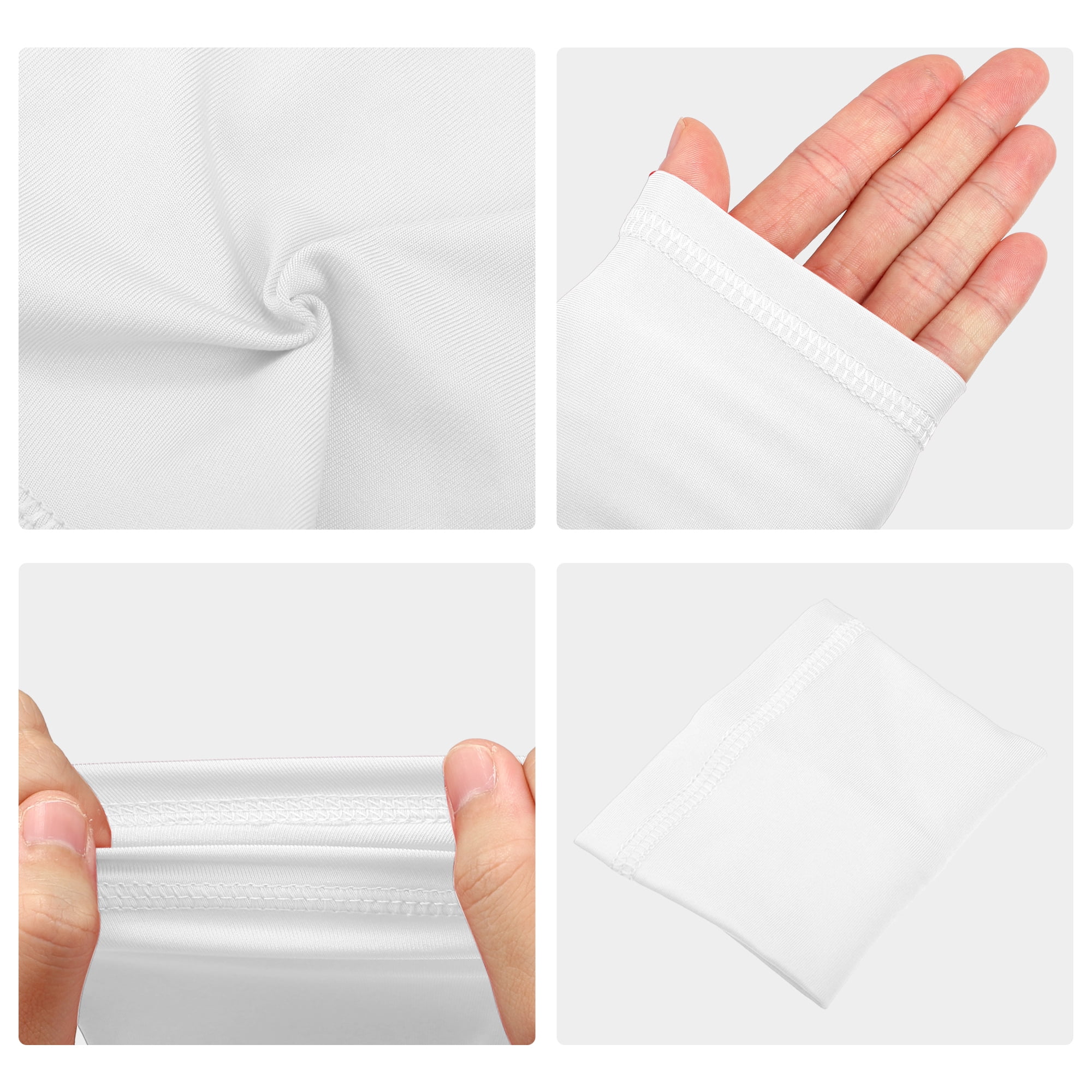 Unique Bargains 1 Pair Arm Shapers Arm Slimming Sleeves Polyester White