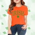 thumbnail image 2 of XIMIN Girls Boys Vintage "IRISH" Letter & Clover Kids' Short-Sleeve Crew Neck T-Shirt - Soft Emerald Green St. Patrick's Day Irish Heritage Top, 2 of 7
