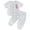 White, variant on mgoYE 2Pcs Toddler Baby Boy Summer Baseball Outfit Set 3-6 Months Short Sleeve Baseball Button T-Shirt Top and Striped Pants Clothes Red