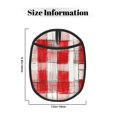 thumbnail image 2 of Multi-Functional Oven Silicone Pot Pad 7.5×9.4in Anti-Slip Heat-Insulating Pad Baking Gloves Heat-Resistant Cotton Layer 2pcs Indianred Checked Hand-Drawn Sketch_3, 2 of 7