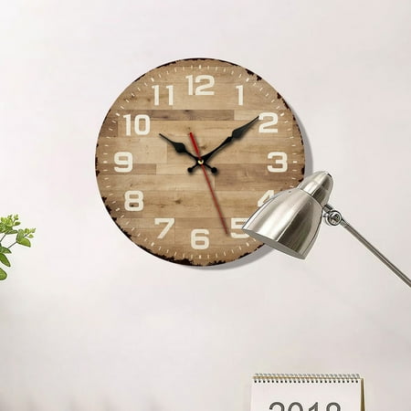 

Minimalist Wooden Living Room Clock Clock Wall Mounted Home MDF Clock Living Room Decorative Clock Sand Timer for Kids