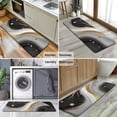 thumbnail image 6 of Black White Gold Marble Wave Dot Pattern Kitchen Rug Mat,Kitchen Runner Rugs Non Skid Washable,Decorative Kitchen Floor Mats for Kitchen,Sink,Laundry,17"x47.2", 6 of 7
