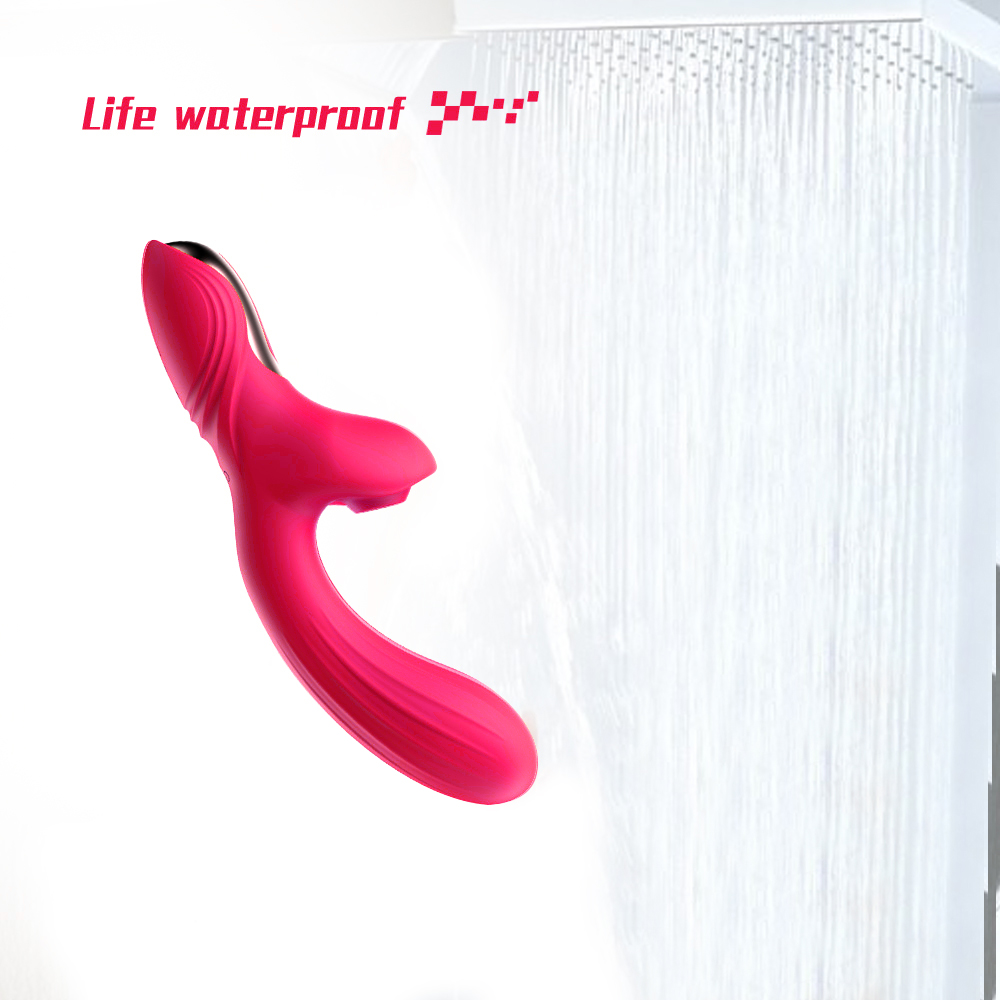 Bigbanana 10 Frequency Waterproof Vibrator for Women, Wireless Powerful Sex Toy for Adult, USB Rechargeable Personal Wand Massager for Couple, Rose Red