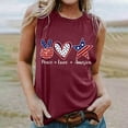thumbnail image 4 of TDYHUAO Patriotic Tank Tops for Women - Peace Love America 4th of July Tops for Women - Casual Summer Tanks for July 4th, 4 of 4