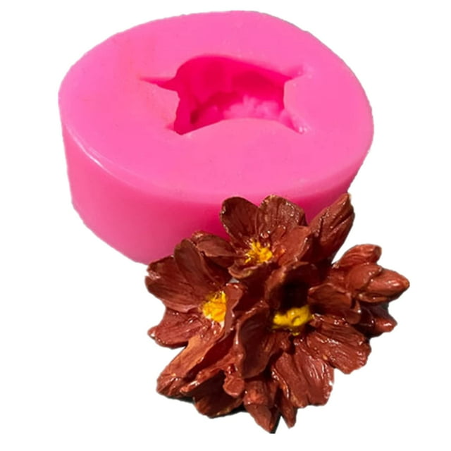 Molde de silicona para jabón con flor de ciruela Bossom, molde para velas, Chocolate, caramelo, decoración de pasteles, arcilla de resina, herramientas de pastelería para hornear