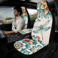 thumbnail image 2 of Xixirimido Car Seat Covers for Front Seats 5Pcs Car Accessories with Seat Belt Covers & Center Console Cover Universal Fit for SUVs,Vans,Trucks,Sedans, Boho Mandala Dragonfly, 2 of 8