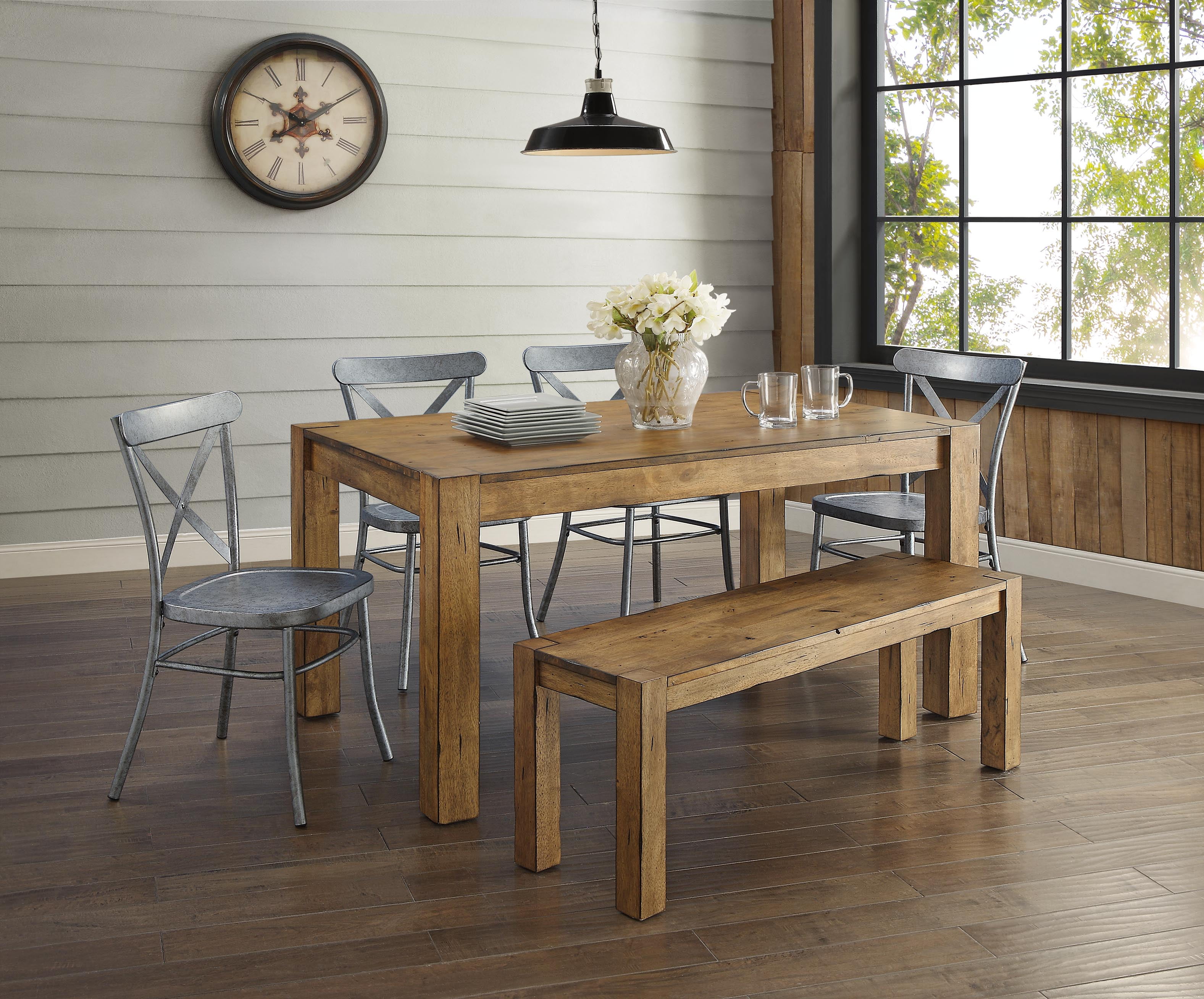 Better Homes Gardens Bryant Dining Table Rustic Walmart Com