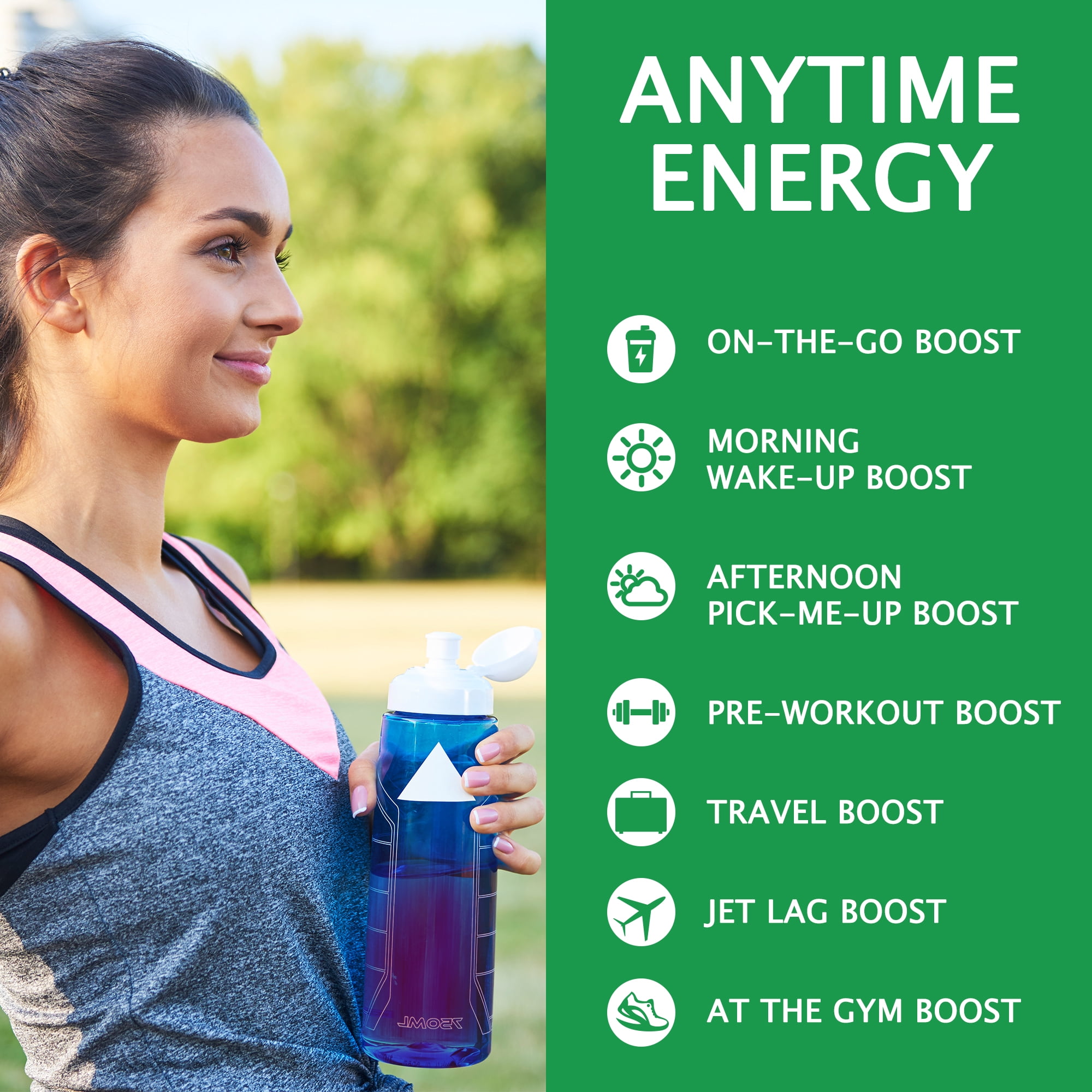 Let'z Go Boost Natural Energy + Hydration Drink Mix Powder - Mixed Berry Flavor - 15Ct