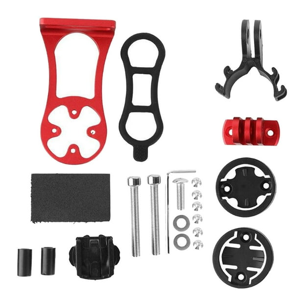 Conjunto de ciclocomputador Out Front con soporte extendido para Garmin Edge y montaje en manillar rojo
