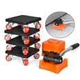 thumbnail image 5 of 1 Set Furniture Lifter Mover Tool with Crowbar Heightening Block Heavy Duty Furniture Mover with Wheels Appliance Roller Furniture Moving Dolly Slider, 5 of 8