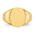 thumbnail image 4 of 14K Yellow Gold Ring Band Signet 14.5x12.0mm Closed Back Men's, 4 of 5