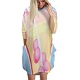 thumbnail image 1 of Bubble Tea Rose Automne Hiver Col Rond Manches Longues Robe Femme Nouvelle Mode Ample Robes Bubble Tea Tapioca Jus Thé au Lait Rose, 1 of 5