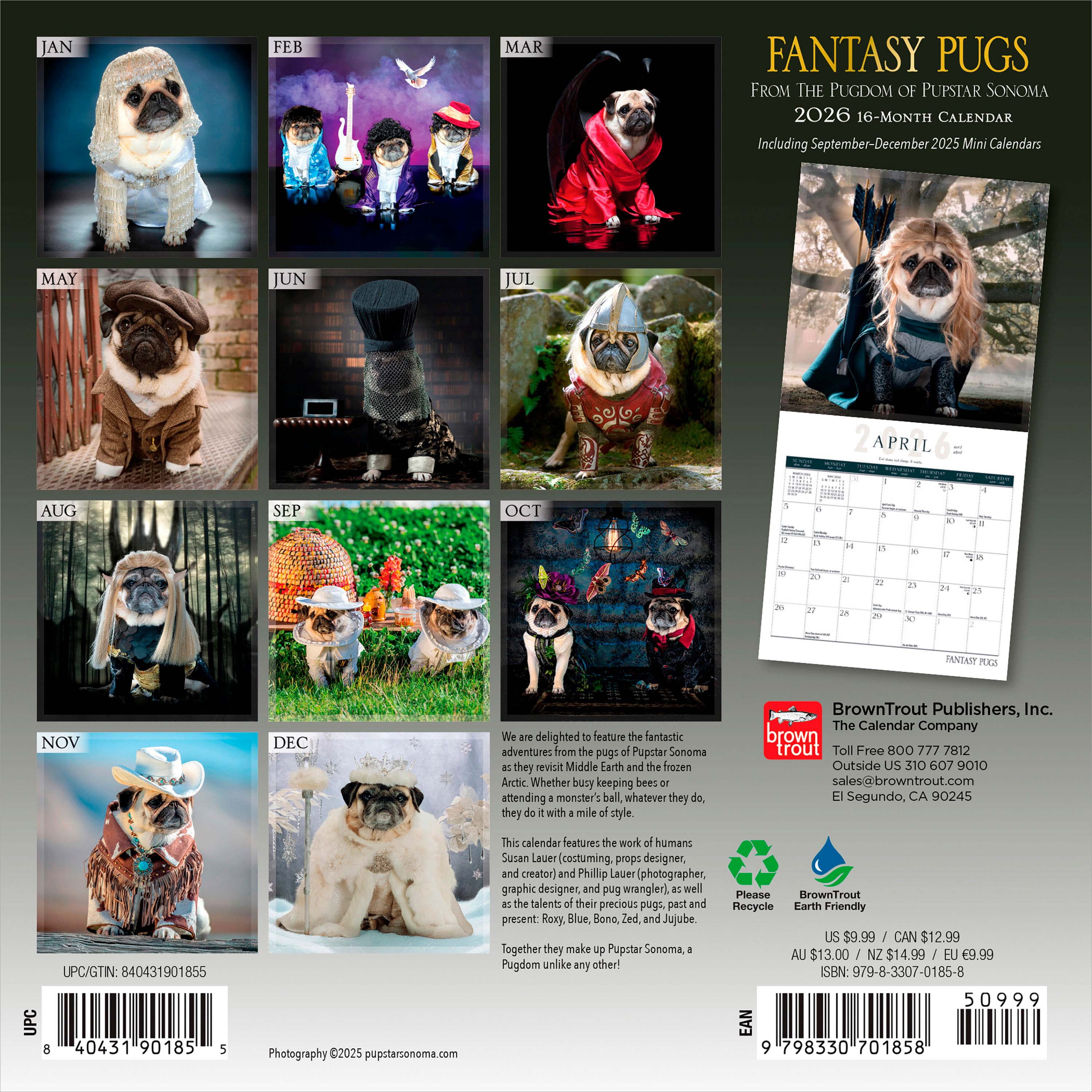 Fantasy Pugs 2026 Mini 7x7