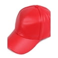 thumbnail image 2 of Adjustable PU Leather Baseball Cap for Men Women, 2 of 3