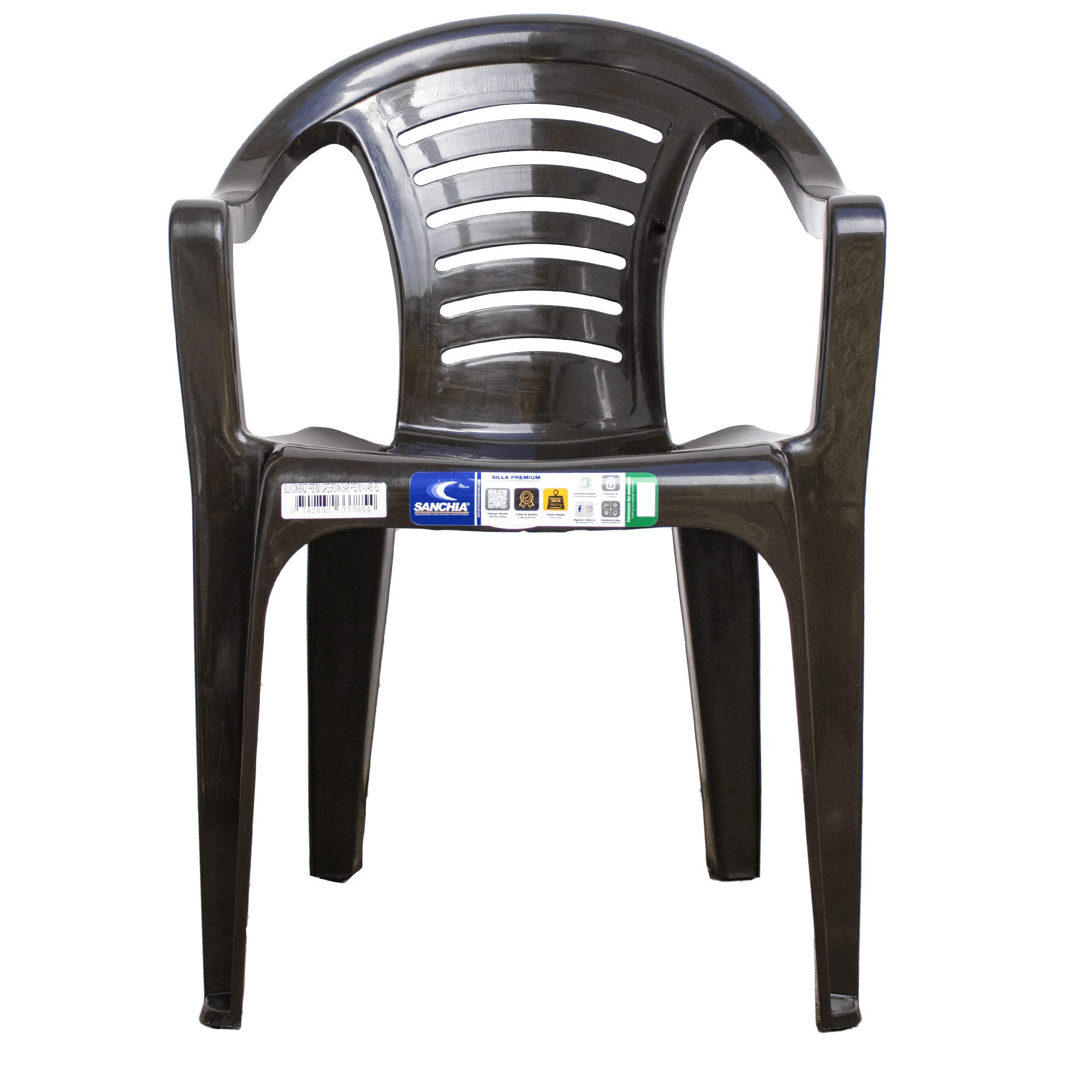 Sanchia Brown Outdoor Plastic Chair for Adults