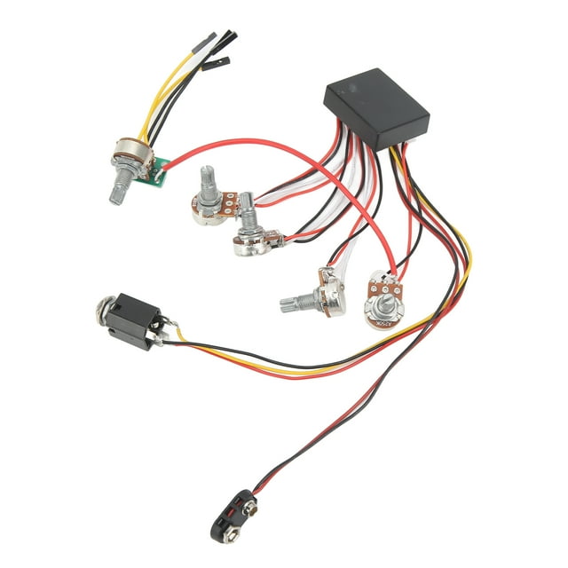 3 Way Wiring Kit, Guitar Bass Wiring Harness Balance Volume Dual Potentiometer For Electric Musical Instruments