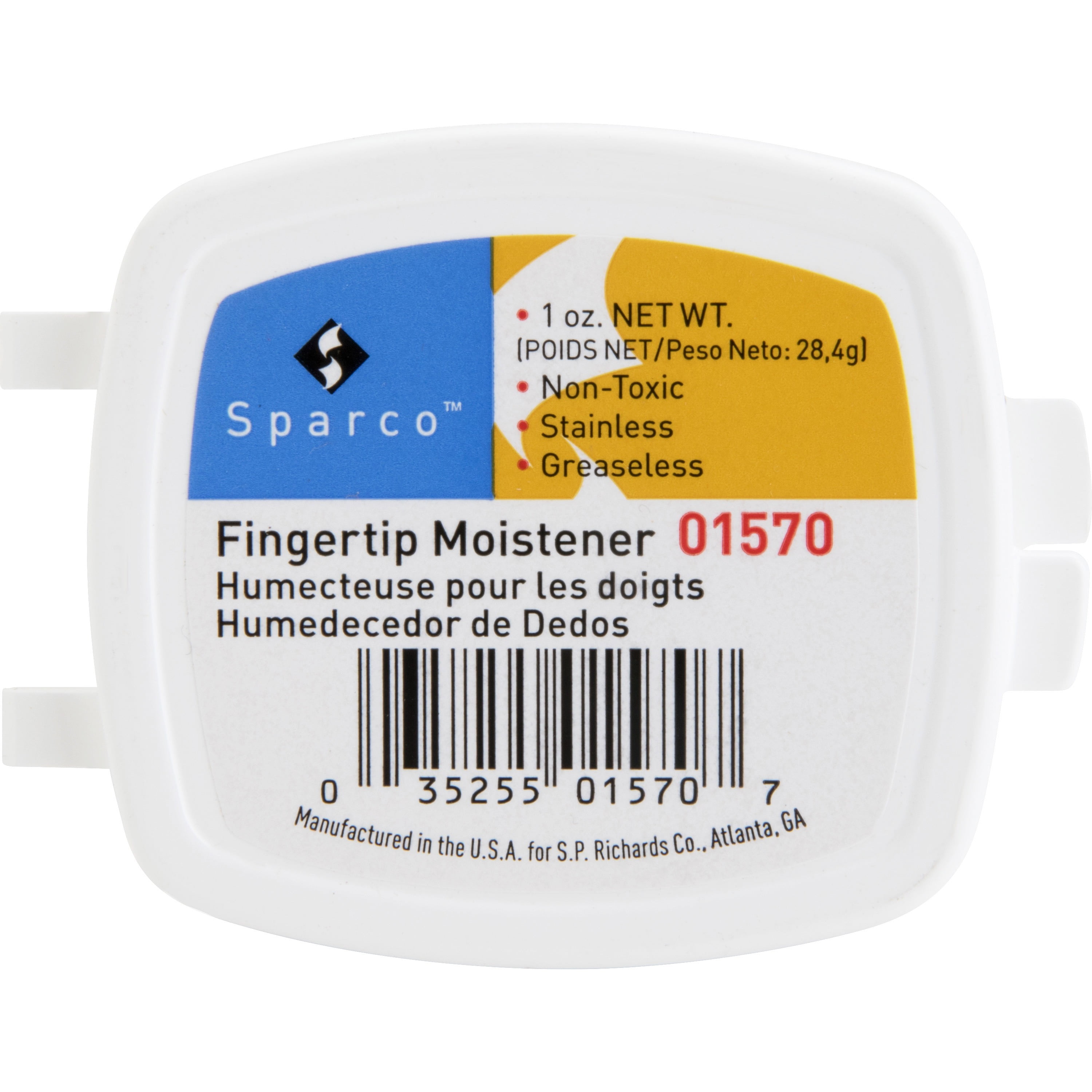 Sparco, SPR01570, 1 Oz. Greaseless Fingertip Moistener, 1 Each, White