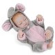 thumbnail image 4 of Mini Baby Doll Lifelike Silicone Close Eyes Bath Toys Girls Doll Toy for Newborns Gray Pink Doll, 4 of 5