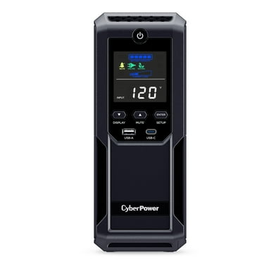 CyberPower Intelligent LCD UPS Series CP1500AVRLCD3 900-Watt 12-Outlet Battery Backup with Automatic Voltage Regulation, 6-Ft. Cord, CP1500AVRLCD3
