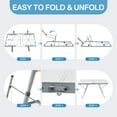 thumbnail image 5 of PORTAL Folding Camping Table for 4-6 Person, Large Aluminum Portable Table with Adjustable Height and Carry Handle for Picnic, BBQ, Camping, Silver, 5 of 9