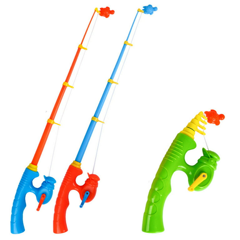 6 Pcs Stretchable Fishing Pole Toy Fishing Bath Toy Magnetic Kids Fishing  Rod 