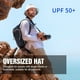 thumbnail image 3 of Sombreros de pescador con estampado de letras XL63cm de cabeza grande para hombres y mujeres, gorras de pescador de Hip Hop Reversibles de talla grande, sombrero para el sol de verano, 3 of 5