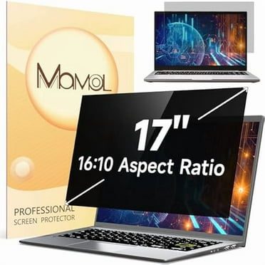 Laptop Privacy Screen 17 Inch for 16:10 Widescreen Display, Anti Blue Light Glare Filter, Removable Screen Shield, Anti-Scratch Screen Protector