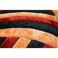 thumbnail image 3 of 4D Shaggy Rug Hand Carved Plush Thick Modern Contemporary Abstract For Living Room Bedroom 6483 (2'6"x7'9" Runner,Burgundy), 3 of 7