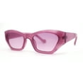 thumbnail image 2 of Mod Womens Square Dimensional Beveled Cat Eye Plastic Sunglasses Purple, 2 of 4