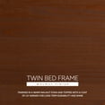 thumbnail image 6 of Powell Plumley 15.75" High Low Profile Platform Bed Frame, Twin, Walnut, 6 of 14