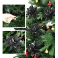 thumbnail image 4 of MINKUROW 20Pcs Christmas Flower Poinsettias 5.5 Inch Xmas Black Glitter Artificial Flowers with 20Pcs Metal Clips Christmas Poinsettia Decor for Christmas Tree Ornaments Wreaths Garland Party Decor, 4 of 7