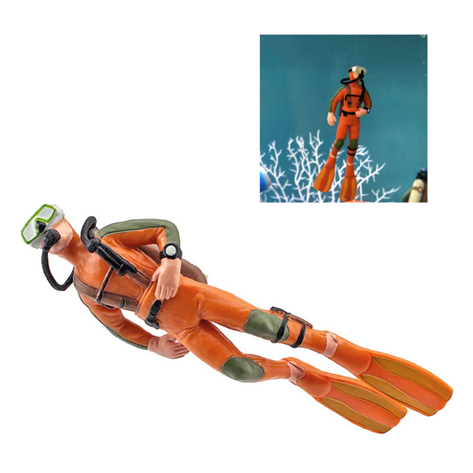 Fish Tank Diver Decorations Diver Action Figure For Aquarium Landscape
