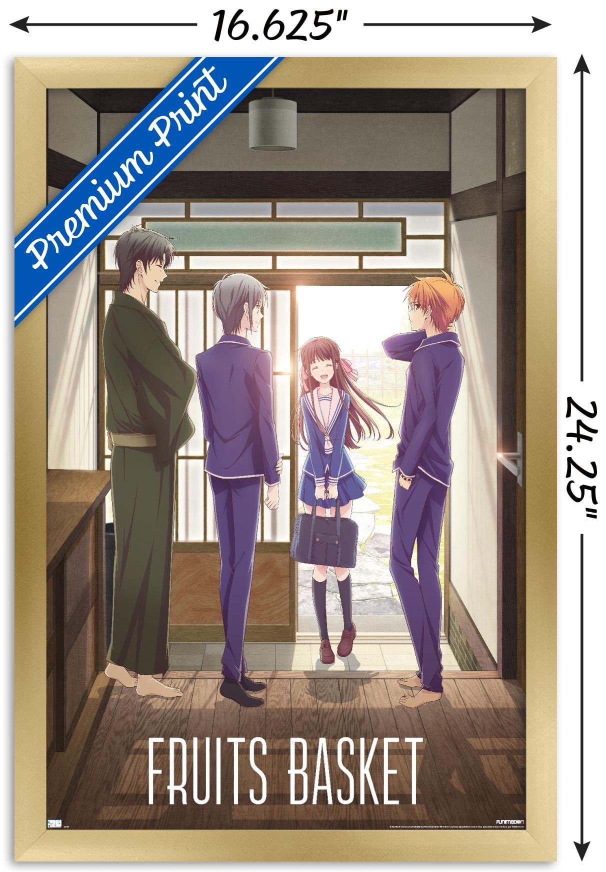 Fruits Basket - Teaser Protagonists Wall Poster, 14.725" x 22.375" Framed