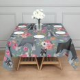 thumbnail image 3 of Schnauzer and Pioneer Flower Square Tablecloth,Waterproof Square Table Cover,Wipeable Spillproof Washable Table Cover for Home Kitchen Party Decor 42"X42"(107x107cm), 3 of 6