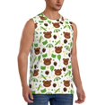 thumbnail image 2 of Uemuo Cute Bear Pattern Men's Sleeveless T-Shirt,Muscle Athletic Tank Top, Moisture-wicking Quick-dry Breathable Classic Tee Top for Gym Run Outdoor Sports-Large, 2 of 8