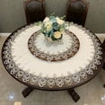 thumbnail image 2 of Round Tablecloth, Damask Floral Lace Tablecloths Table Cloth for Dining Room Kitchen Home Decor, 2 of 3