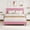 Pink, variant on Senfot Twin Size MDF + Iron + Fabric Diagonal Grid Soft Mattress, Comfortable Upholstered Bed Frame in Gray, No Box Spring Needed, Space-Saving Design
