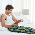 thumbnail image 5 of Bixox Men's Colorful Pineapples Patterned Pajama Pants with Pockets Lounge Clothes for Home, 5 of 5