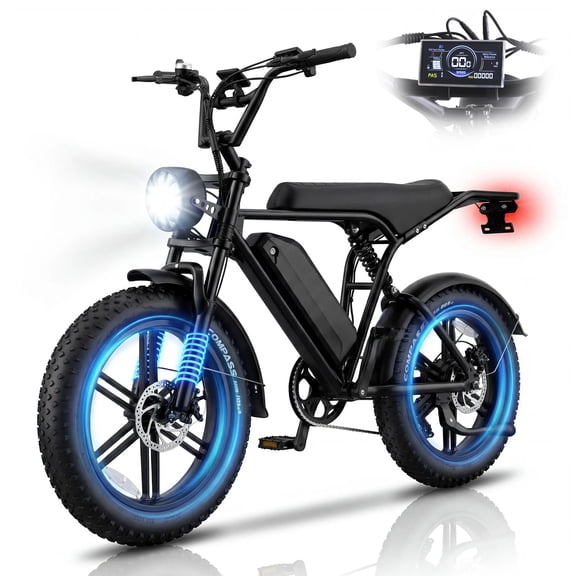1500W Peak Motor E-Bike with 48V 15Ah Removable Battery, Pescroa Electric Bike for Adults, Adult Electric Bicycles with 70-100 Miles Max Range, Electric Mountain Bike with 7 Speeds